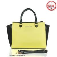 michael kors selma saffiano groot geel boekentassen Tassen Aanbieding 80m2g474